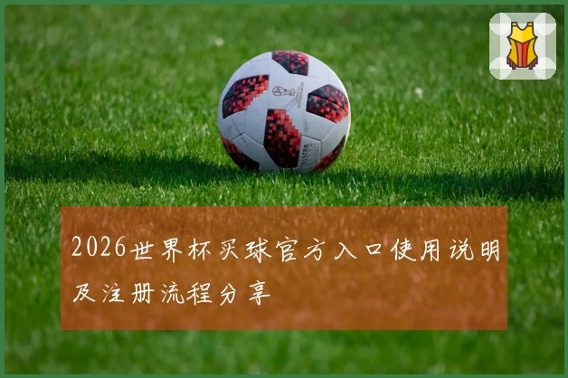 2026世界杯买球官方入口使用说明及注册流程分享